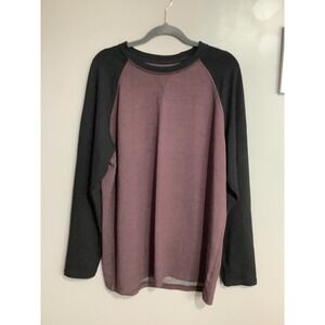 Orvis Shirt Men Size Large Long Sleeve‎ Stretch Maroon & Black